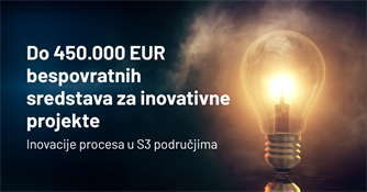 Otvoren natječaj „Inovacije procesa u S3 područjima“